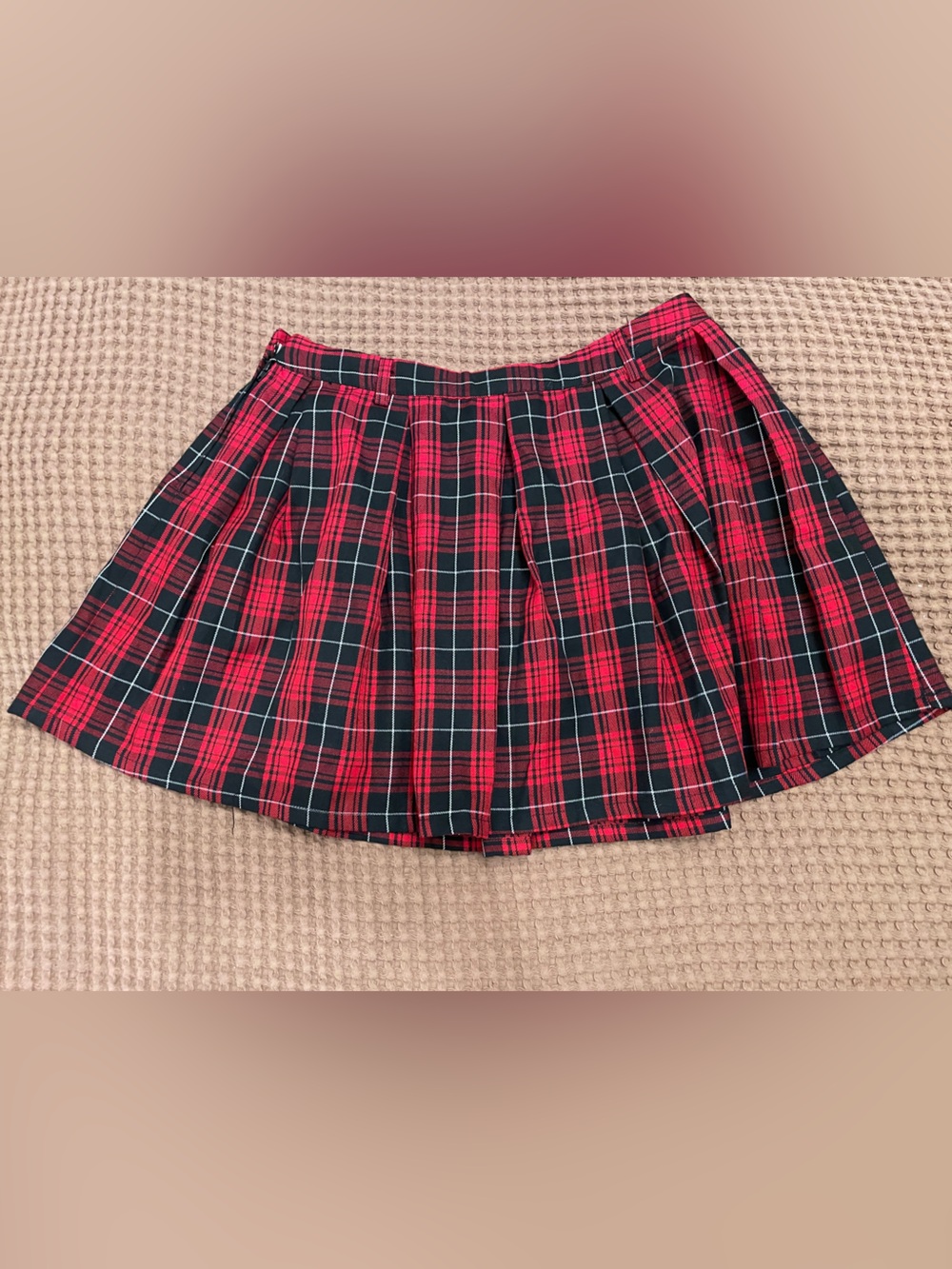 Social Collision Plaid Skirt